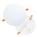 LED Embedded Round Plastic Panel Light 4" 12w